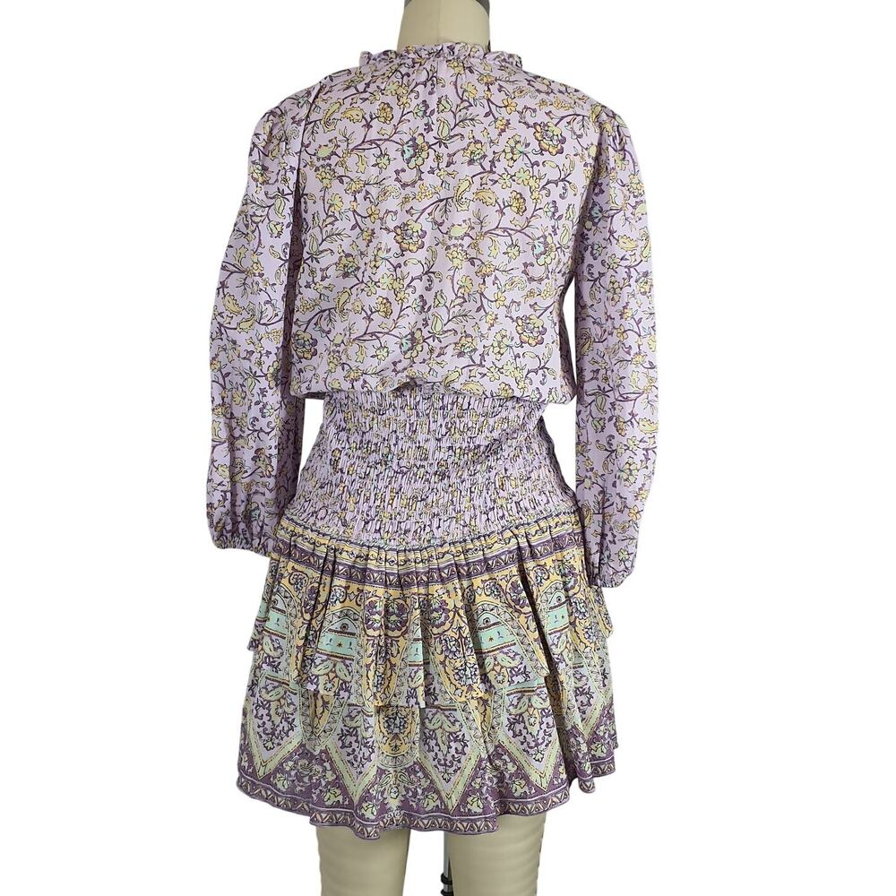 Shoshanna Floral Lavender Beige Ellora Dress Size 0 - Picture 3 of 4